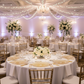 Indoor Wedding Reception – Gold Sunburst Charger Plate