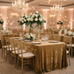 Indoor Wedding Reception – Mustard Gold 90x132 Velvet Rectangular Tablecloth