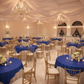 Indoor Wedding Reception - Satin 72x72 Table Overlay Royal Blue