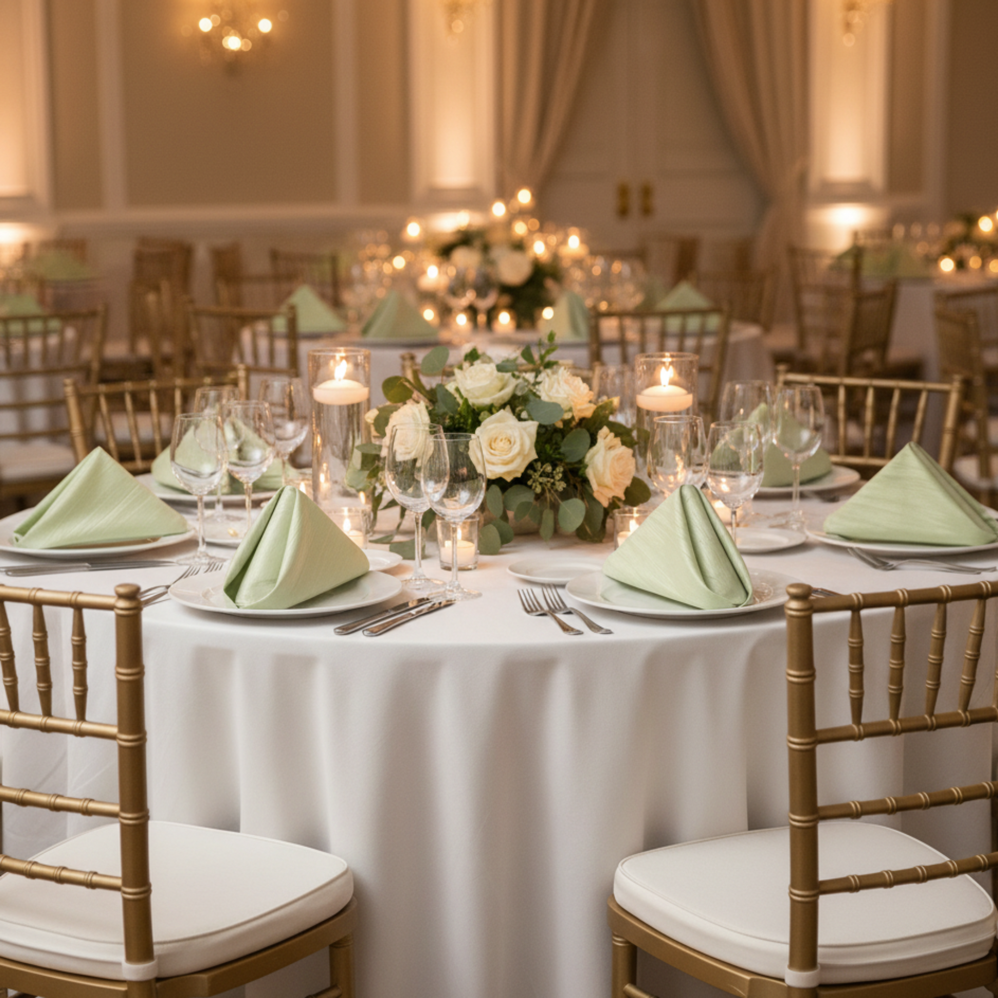 Indoor Wedding Reception - Crinkle Detail