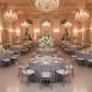 Indoor Wedding Reception Silver Large Payette Sequin 132 Round Tablecloth