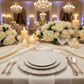 Indoor Wedding Reception Waved Scalloped Acrylic Charger Plate White 