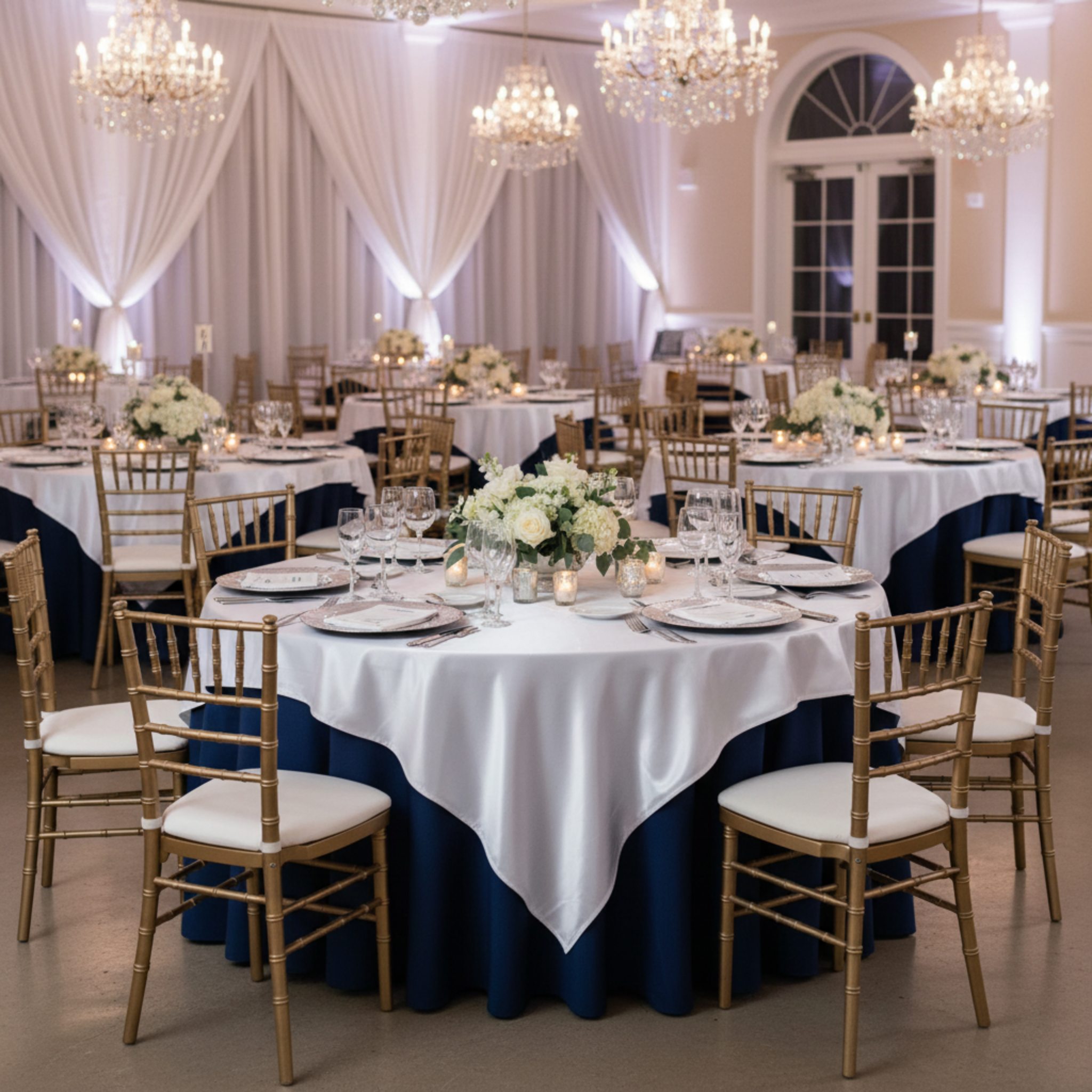 Indoor Wedding Reception Navy