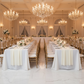 Ivory Chiffon Table Runner – Indoor Ballroom