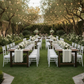 Ivory Chiffon Table Runner – Outdoor Wedding