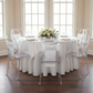 Lamour Satin Chair Sash - White.