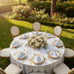 Lamour Satin Napkin 20"x20" - Dusty Blue in Outdoor Reception.