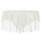 Square 90"x90" Lamour Satin Table Overlay - Ivory