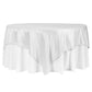 Square 90"x90" Lamour Satin Table Overlay - White