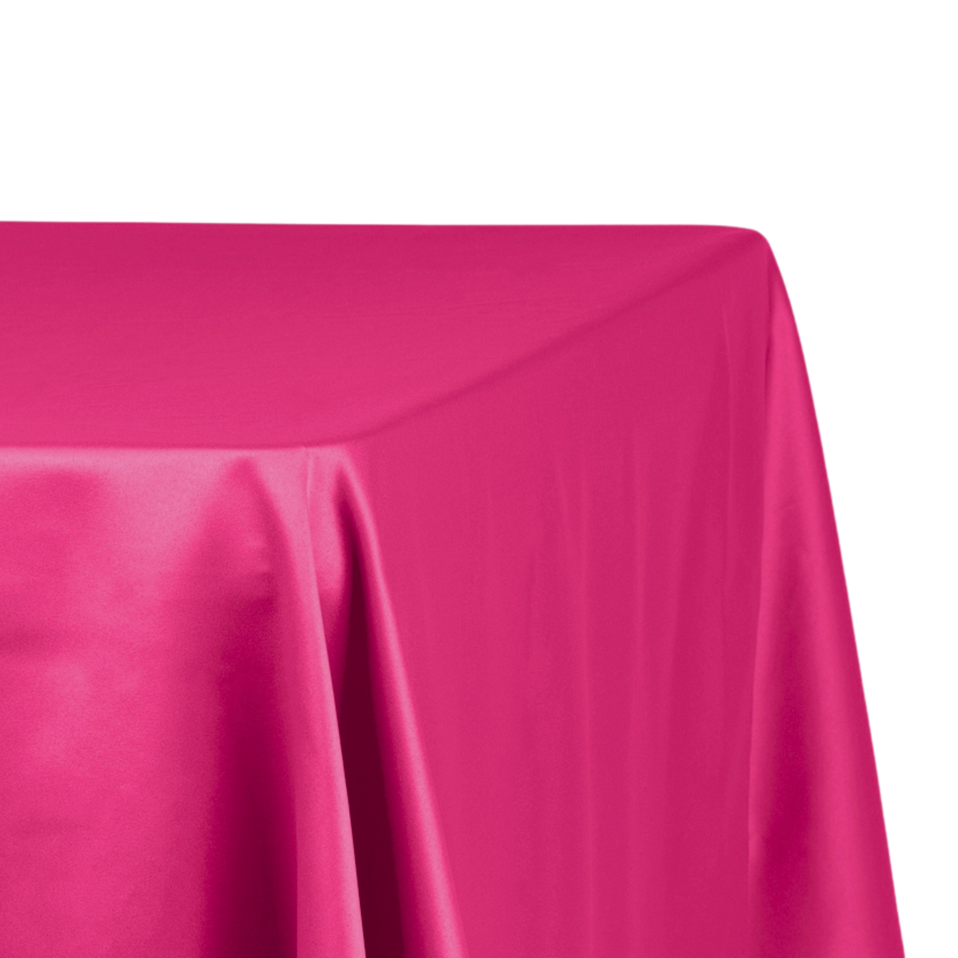 Lamour Satin 90"x132" Rectangular Oblong Tablecloth - Magenta