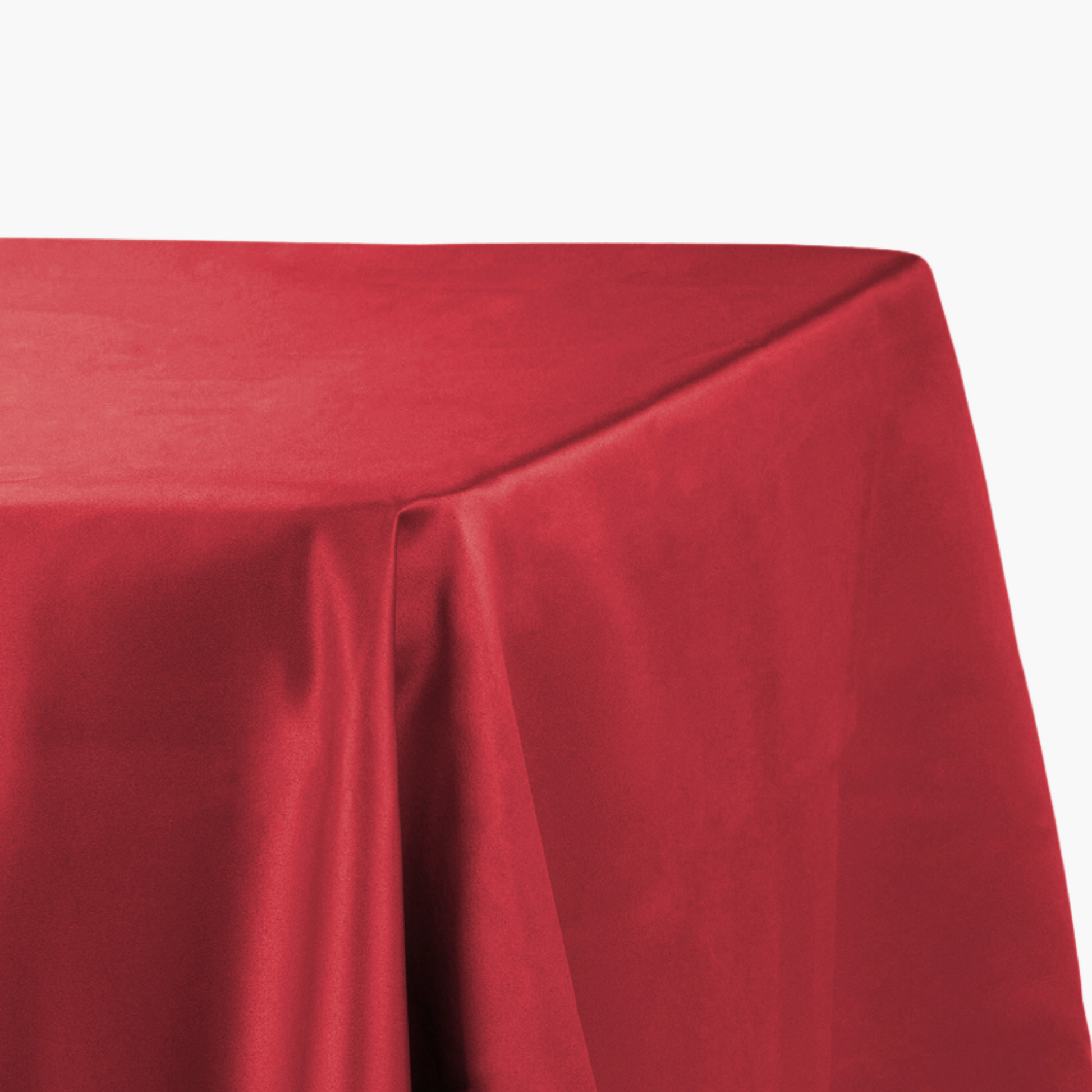 Lamour Satin 90"x156" Rectangular Oblong Tablecloth - Cherry Red