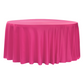 Lamour Satin 120" Round Tablecloth - Magenta