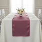 Lamour Satin Table Runner - Burgundy.