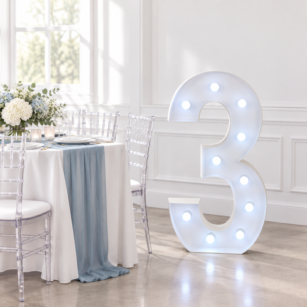 Large 4ft Tall LED Marquee Number - 3.