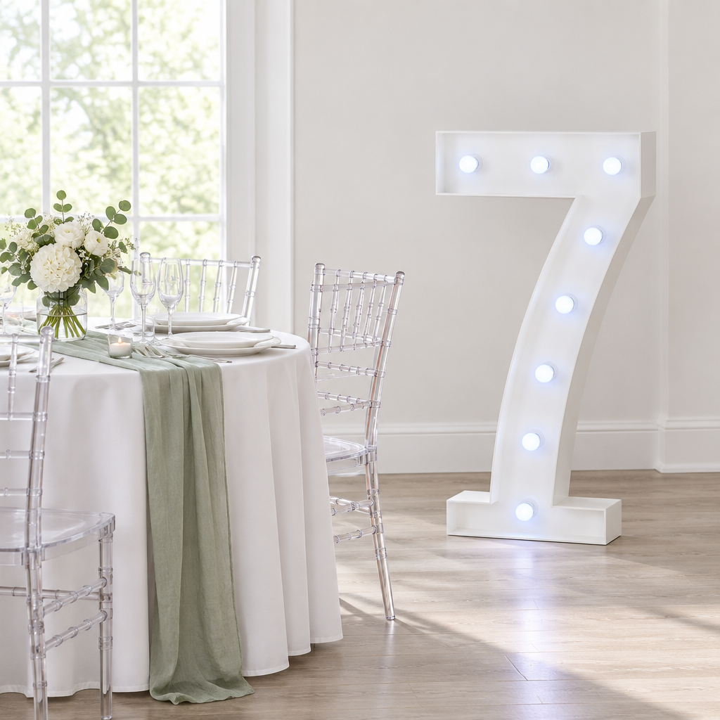 Large 4ft Tall LED Marquee Number - 7.