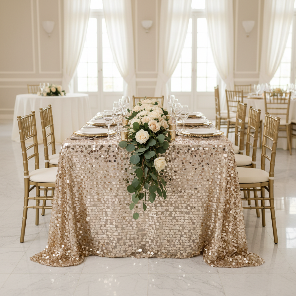 Large Payette Sequin Tablecloth 90
