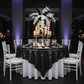 Large Payette Sequin Table Overlay Topper 90"x90" Square - Black.
