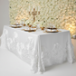 Large Rosette Flower Tablecloth True White Mockup