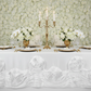 Large Rosette Flower Tablecloth White Full View Mockup
