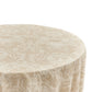 Leaf Branch Reversible Jacquard Tablecloth 132" Round Champagne