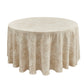 Leaf Branch Reversible Jacquard Tablecloth 132" Round Champagne full view
