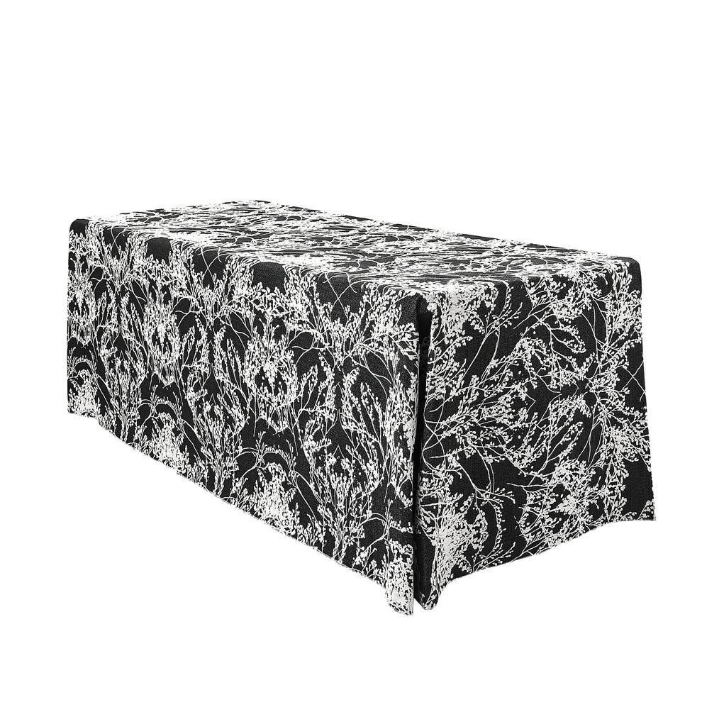 Leaf Branch Reversible Jacquard Tablecloth 90