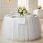 Tulle Tutu 17ft Table Skirt - White