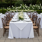 17"x17" Economy Polyester Napkin - White in Outdoor Garden Reception.