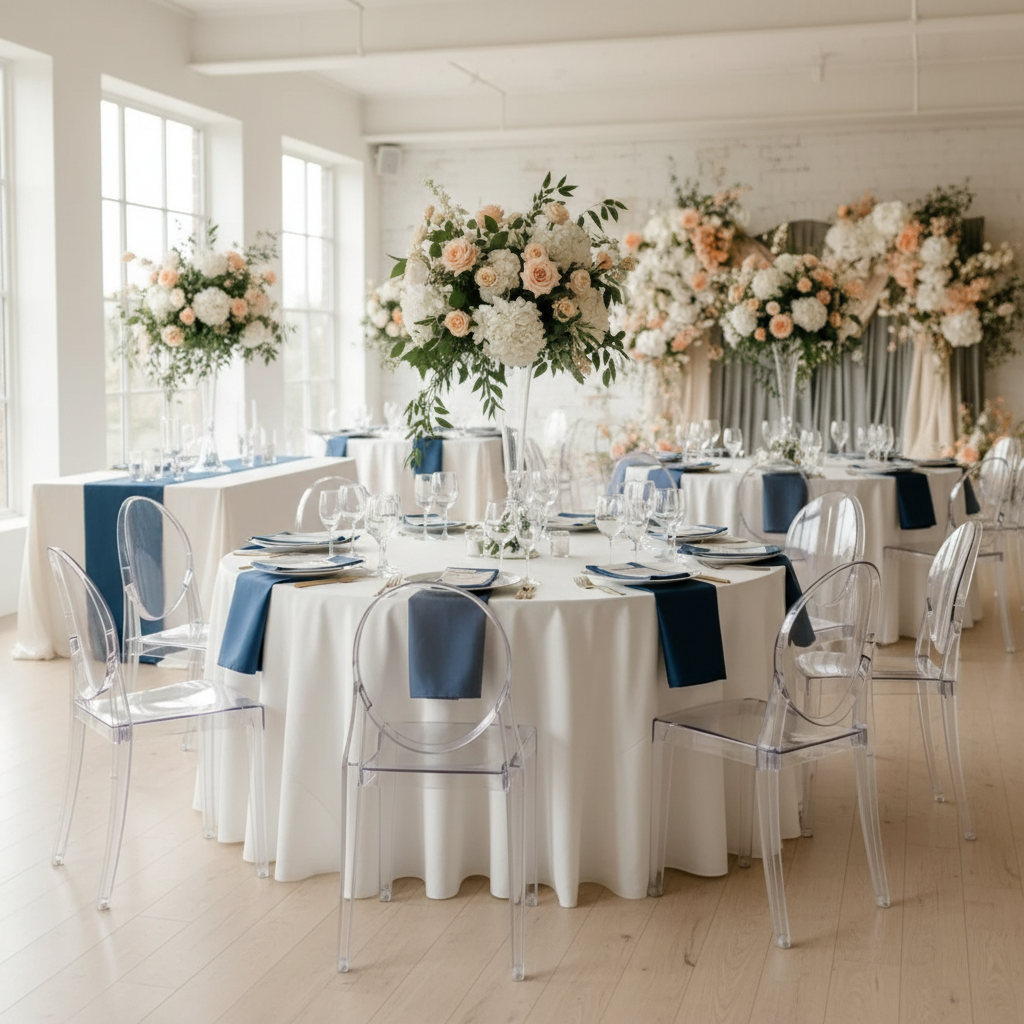 Taffeta Napkin 20"x20" - Navy Blue