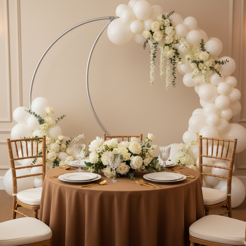 6.5ft Crescent Moon Arch Backdrop Stand.