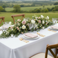 90"x108" Rectangular Oblong Premium Polyester Tablecloth - White.