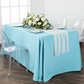 90"x132" Rectangular Oblong Premium Polyester Tablecloth - Aqua Blue.