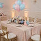 Accordion Crinkle Taffeta 90"x132" Rectangular Tablecloth - Blush/Rose Gold.
