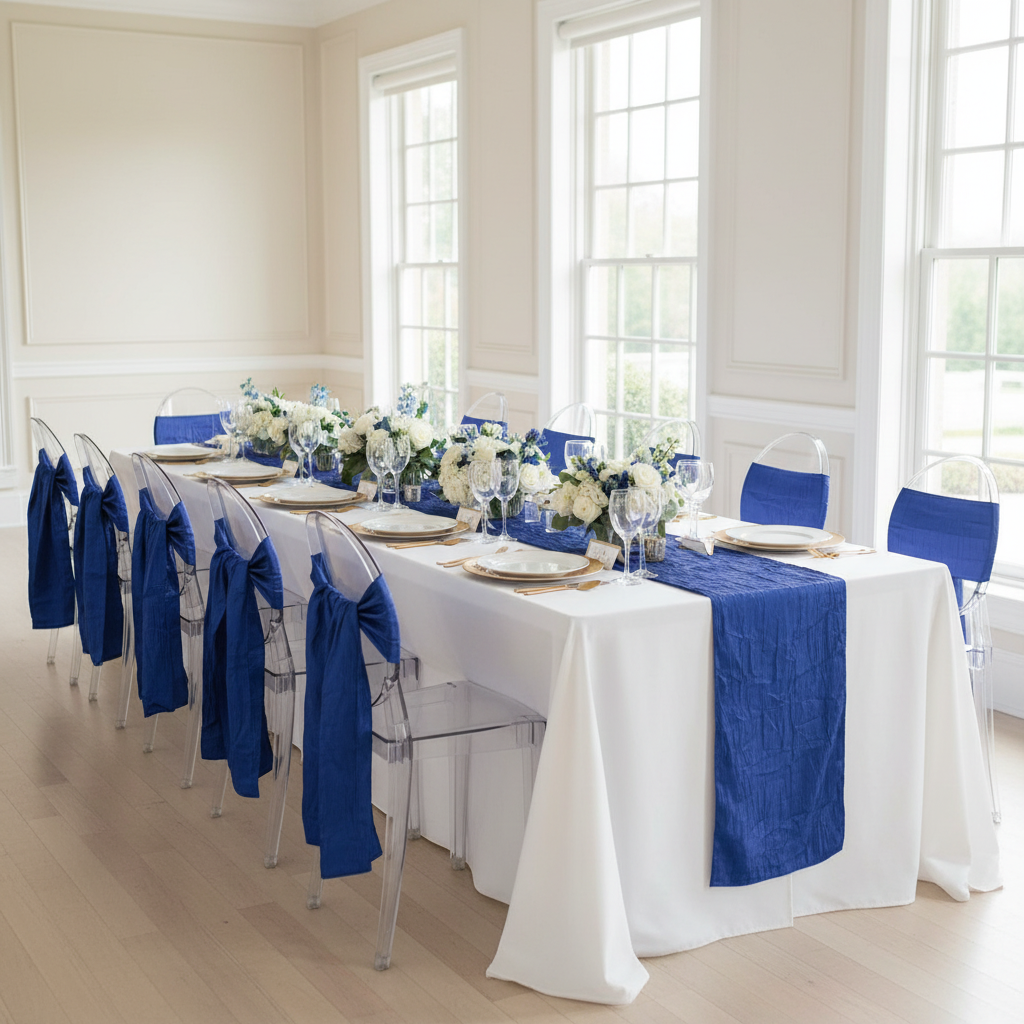 Accordion Crinkle Taffeta Chair Sash 7