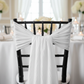 Accordion Crinkle Taffeta Chair Sash 7"x108" - White.