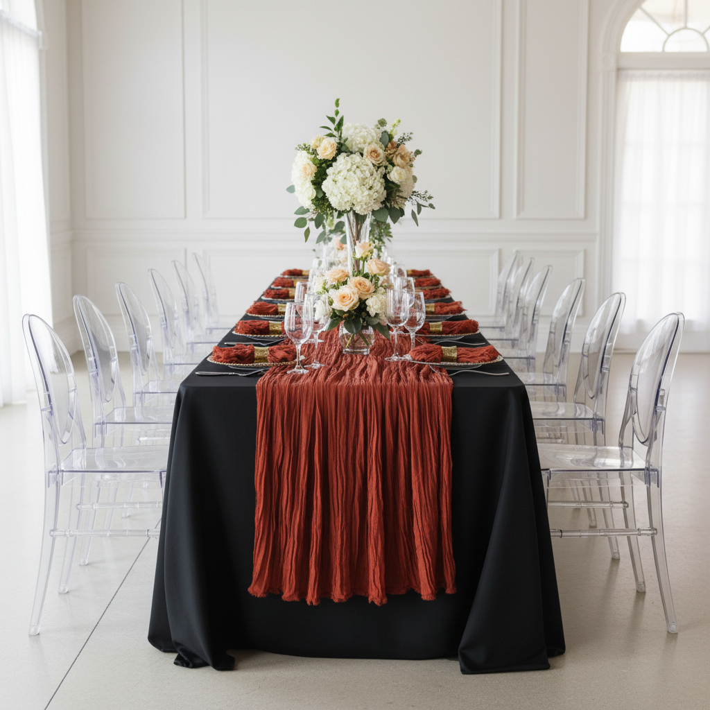 Cheesecloth Gauze Linen Napkin 20"x20" (5pc/pk) - Rust.