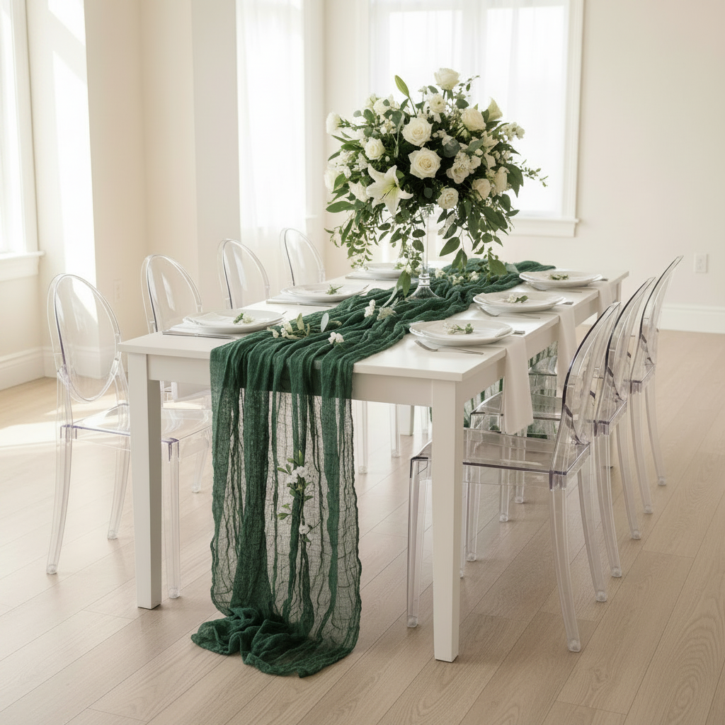 Cheesecloth Table Runner 25