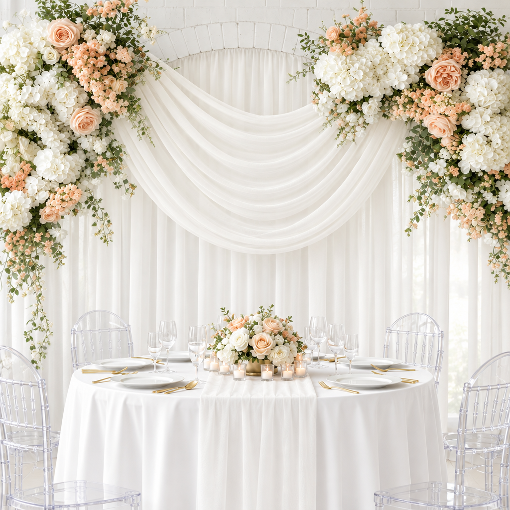 Chiffon Curtain Drape 12ft H x 58