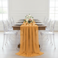 Chiffon Wedding Table Runner 10FT x 27" - Mustard Gold.