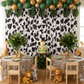 Cow Animal Print Spandex 4-way Stretch Drape Curtain 12ft H x 60" W.