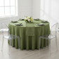 Crinkle Shimmer 120" Round Tablecloth - Willow Green.