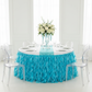 Curly Willow 17ft Table Skirt - Aqua Blue.