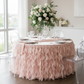 Curly Willow 17ft Table Skirt - Blush/Rose Gold.