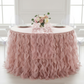 Curly Willow 17ft Table Skirt - Dusty Rose/Mauve.