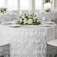 Curly Willow 17ft Table Skirt - White.