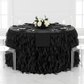 Curly Willow 14ft Table Skirt - Black.