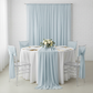 Sheer Voile Flame Retardant (FR) 14ft H x 118" W Drape/Backdrop Curtain Panel - Dusty Blue.