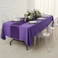 Economy Polyester Tablecloth 60"x120" Rectangular - Purple.