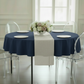 Economy Polyester Tablecloth 90" Round - Navy Blue.