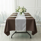 Economy Polyester Tablecloth 60"x120" Rectangular - Chocolate.